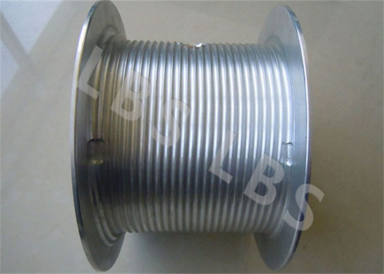 Hot Galvanizing Carbon Steel Rope Drum Lbs Grooved 8mm Spool For Mining Winch