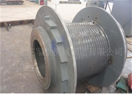 Hot Galvanizing Carbon Steel Rope Drum Lbs Grooved 8mm Spool For Mining Winch
