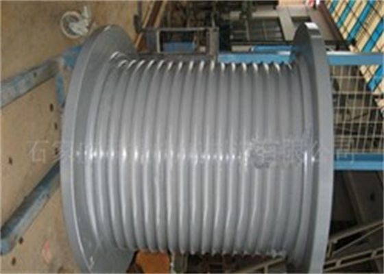 Hot Galvanizing Carbon Steel Rope Drum Lbs Grooved 8mm Spool For Mining Winch