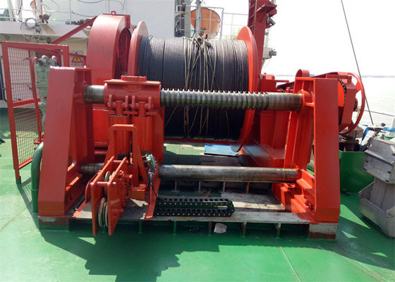 380v / 400v Electric Wire Rope Winch High Power Lebus Grooved Drum For Marine