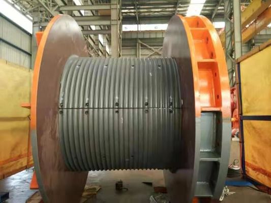 High Efficient Tower Crane Engineering Lebus Groove Wire Rope Winch Drum